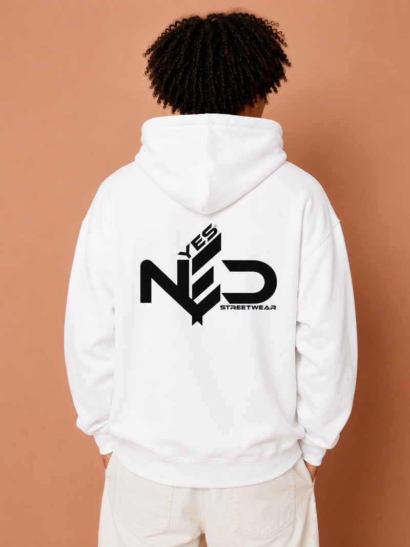 YES NΞD Hoodie white back