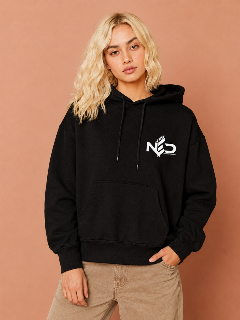 YES NΞD Hoodie black front