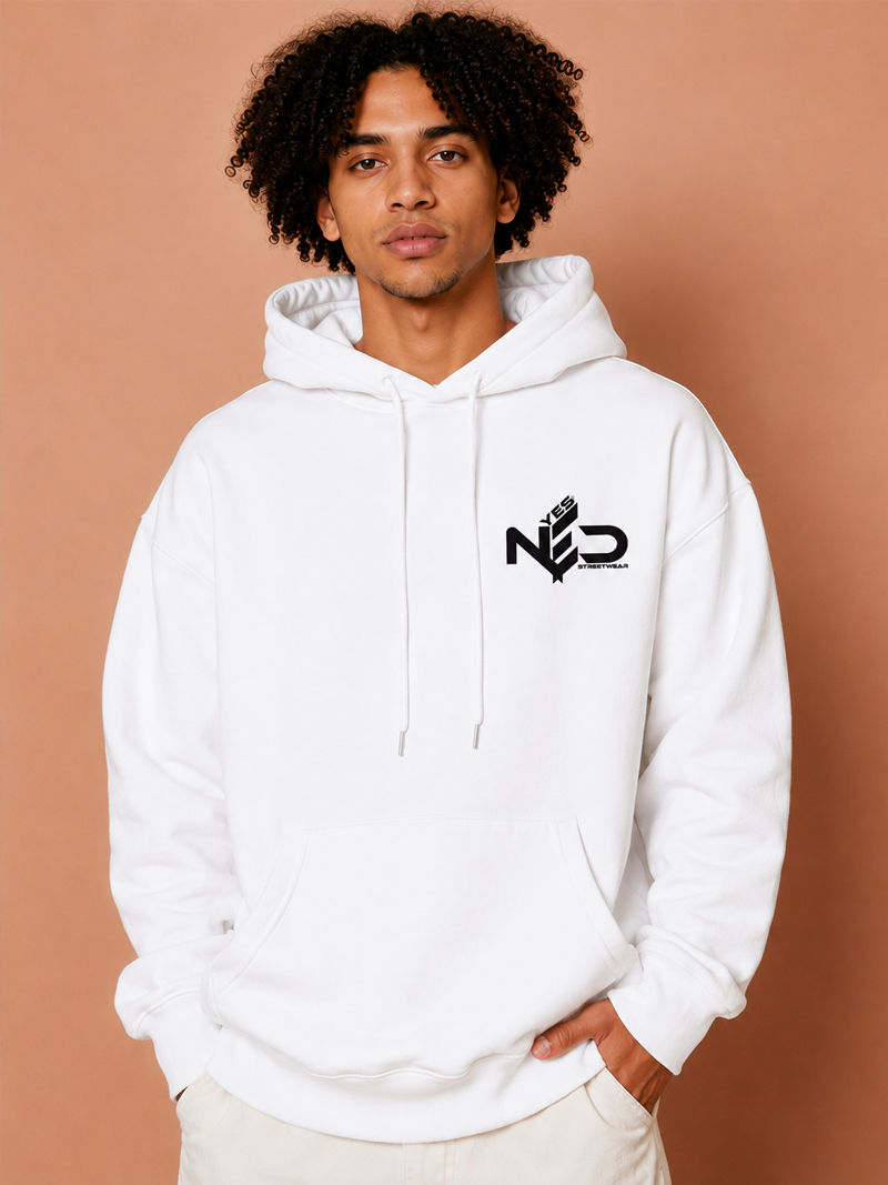 YES NΞD Hoodie white front